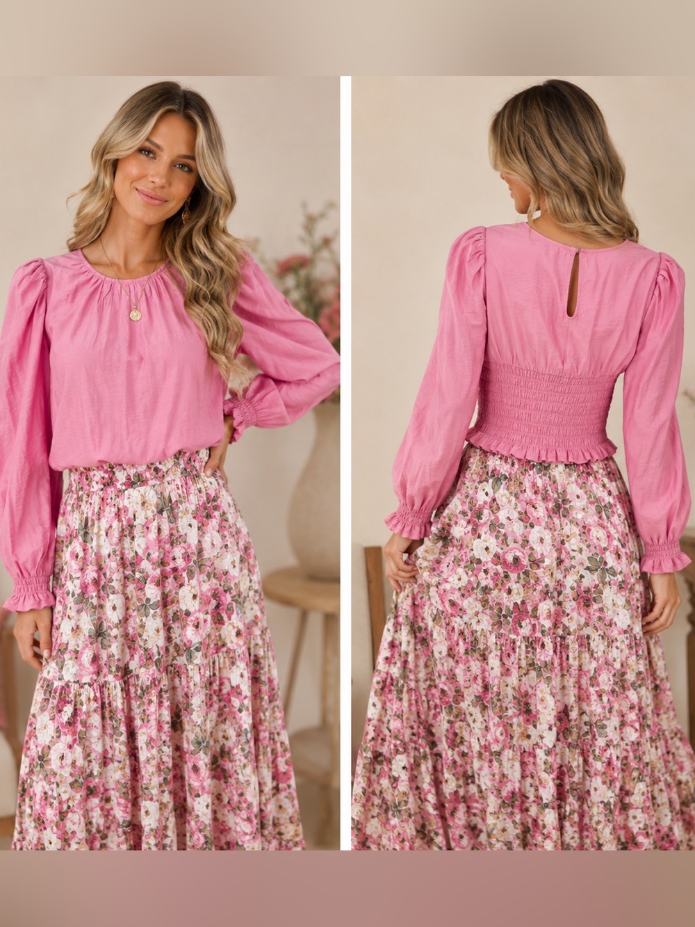 💕 NWT Smocked Chic Blouse